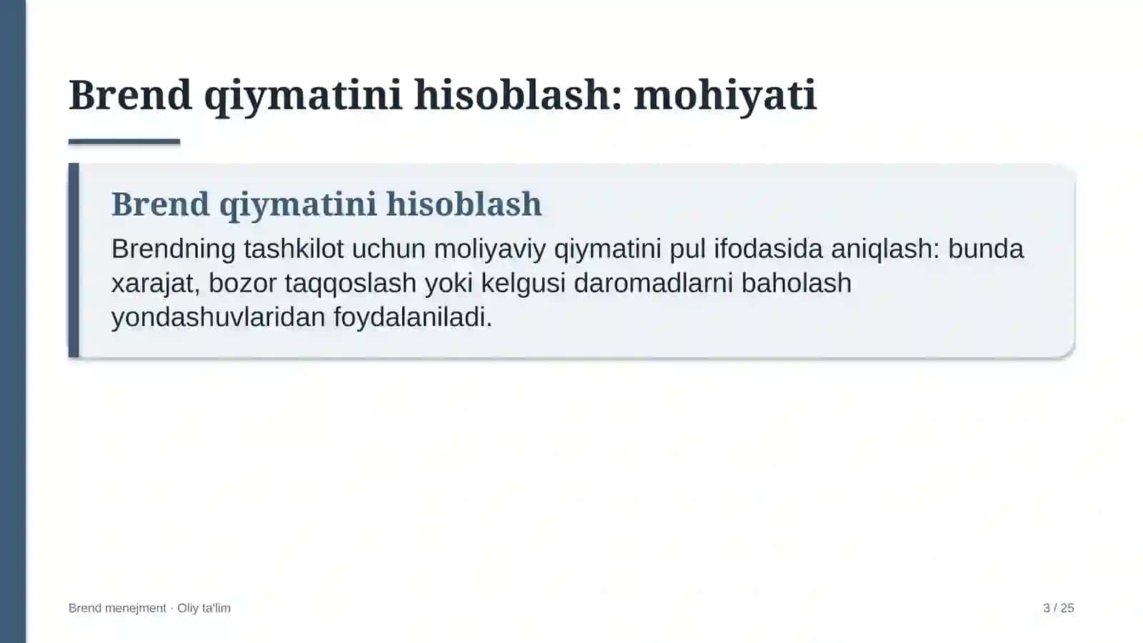 Bioenergetikada brend qiymatini hisoblash 3