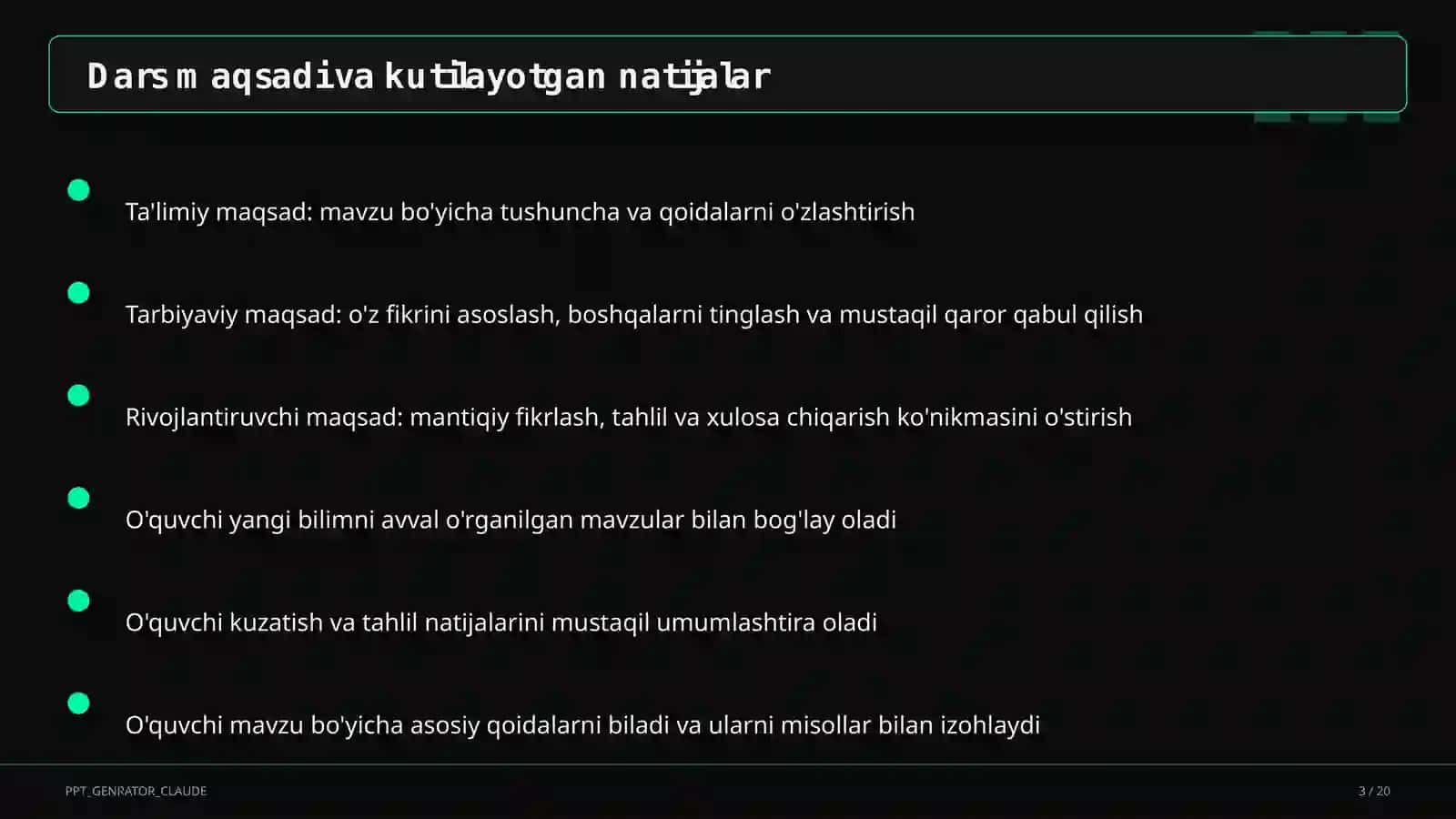 Sonli tengsizliklar va ularning xossalari (8-sinf) 3