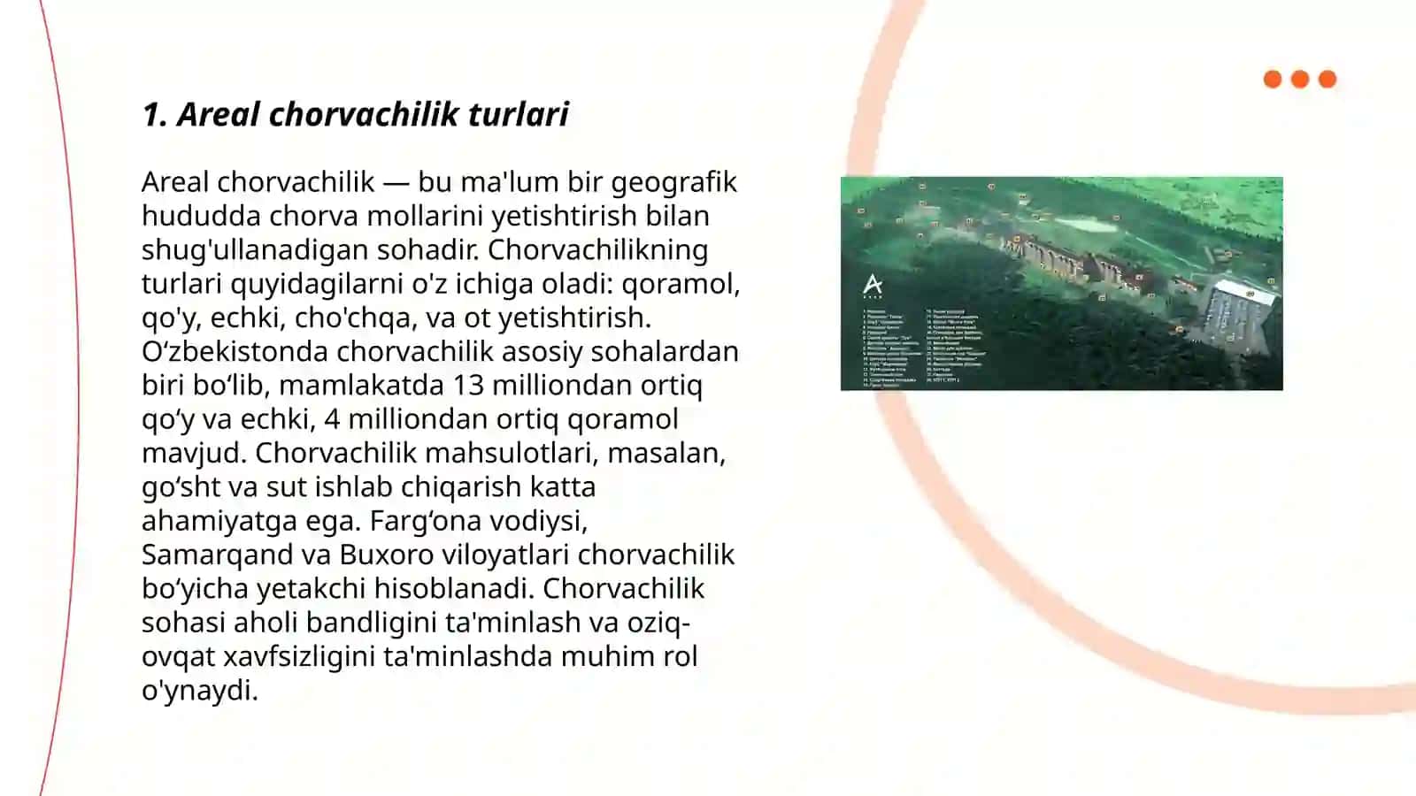 Areal chorvachilik turlari 3