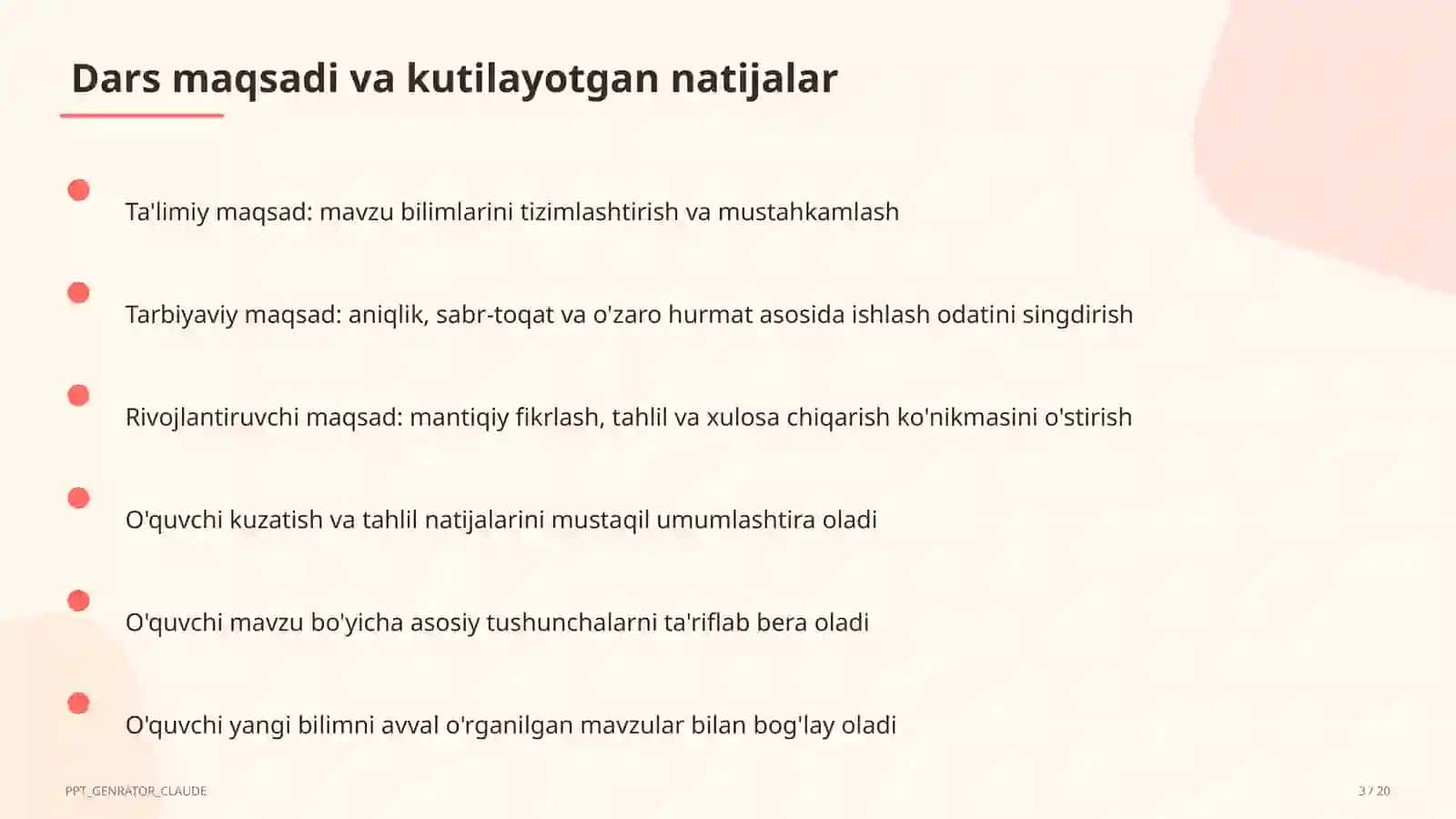 Maktab sun'iy intellekt yordamchisi va dars konstruktori: o'qituvchi vaqtini tejash 3