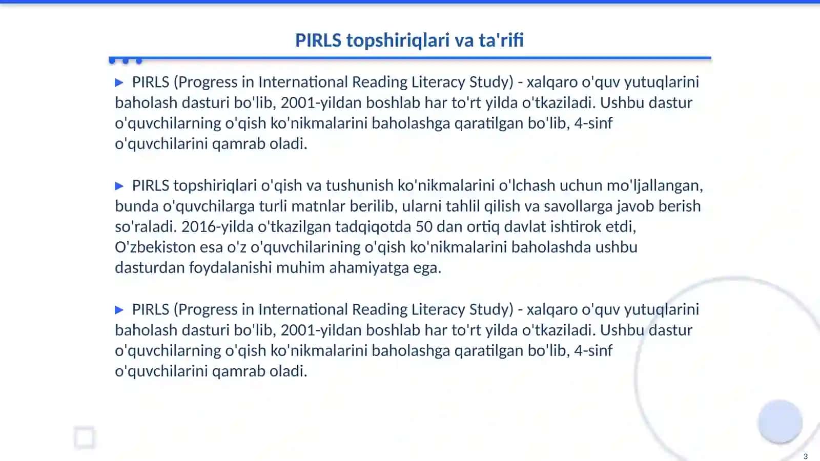 Ona tili darslarida matn ustida ishlashda PIRLS topshiriqlaridan foydalanish 3