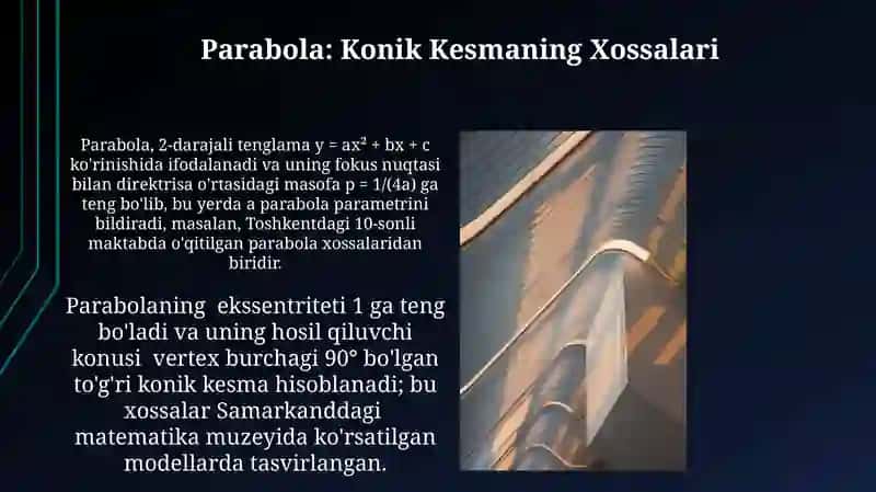 Konik Kesmalar - Parabola 3