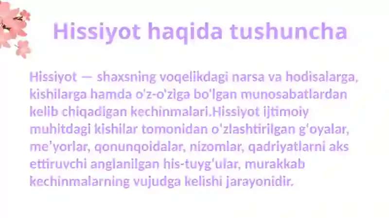Hissiyot haqida 3