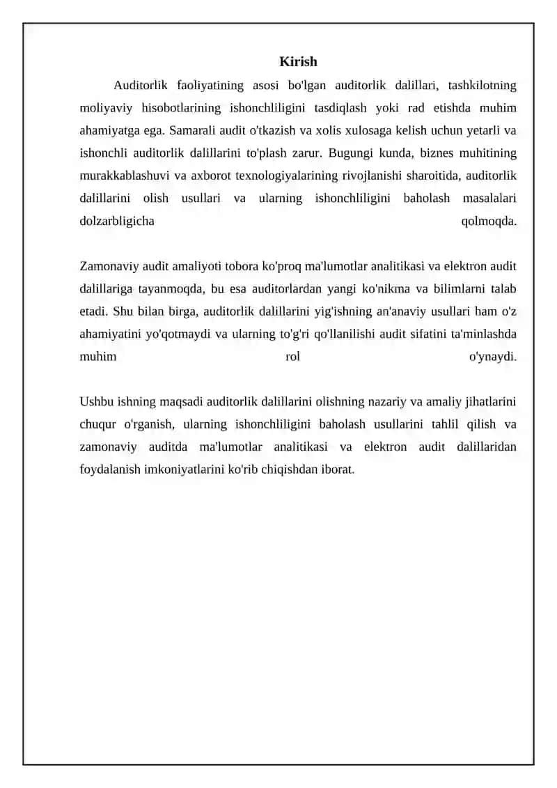 Auditorlik Dalillari: Asoslar va Turlari 3