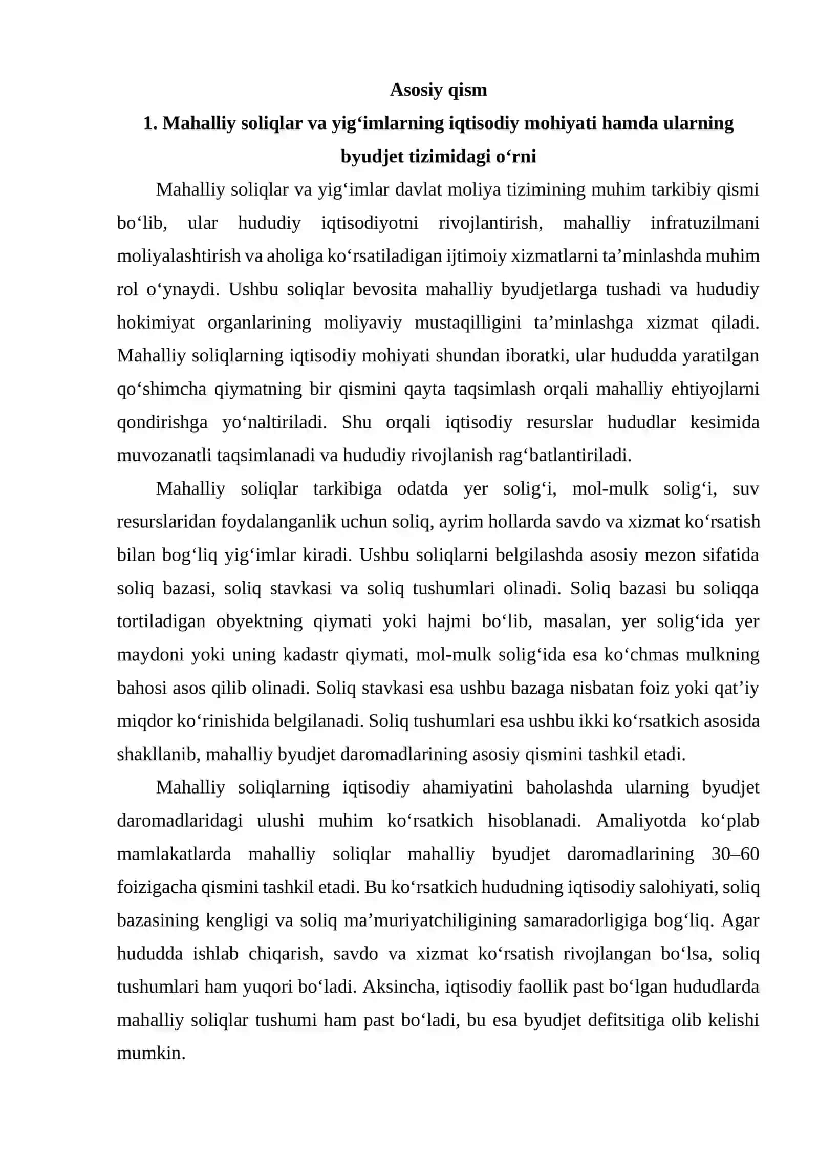 O‘zbekiston Respublikasida mahalliy soliqlar va yig‘imlarning amal qilish mexanizmi 3