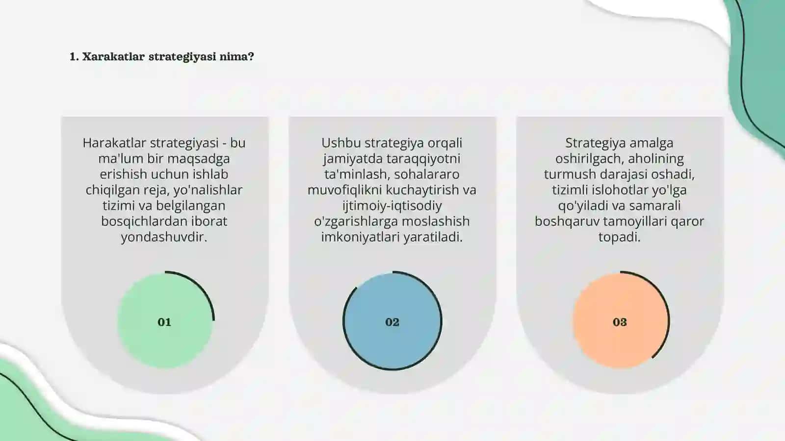 Xarakatlar strategiyasi va uning natijalari 3