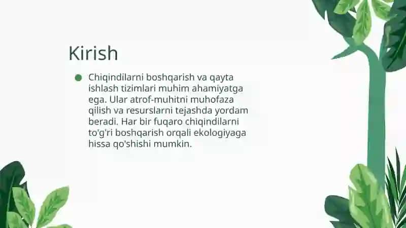 Chiqindilarni boshqarish va qayta ishlash tizimlari 3