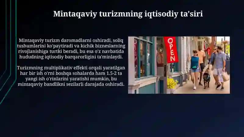 Hududiy turizmning iqtisodiy ta'siri 3