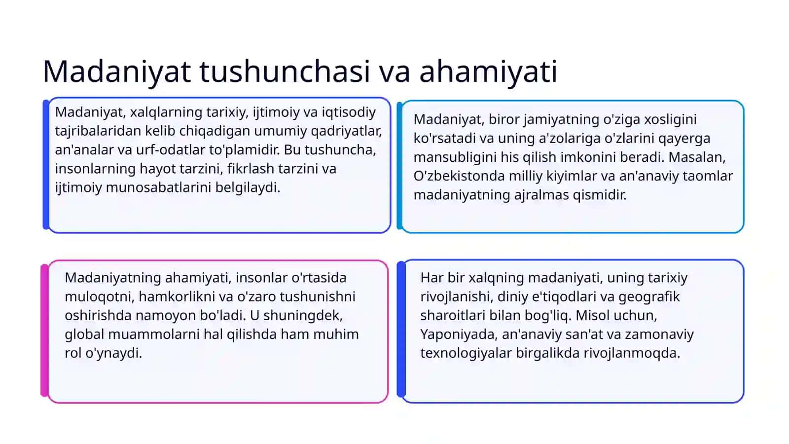 Dunyo xalqlari madaniyatidagi umumiylik va farqlari 3