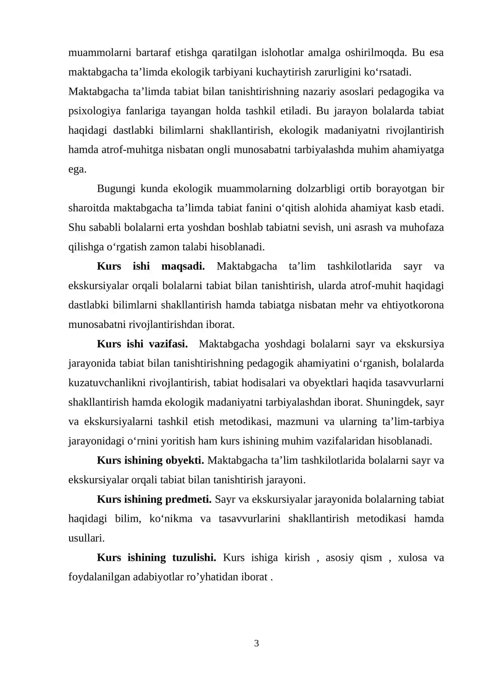 Sayr va ekskursiyada tabiat bilan tanishtirishning asosiy ish shakli 3