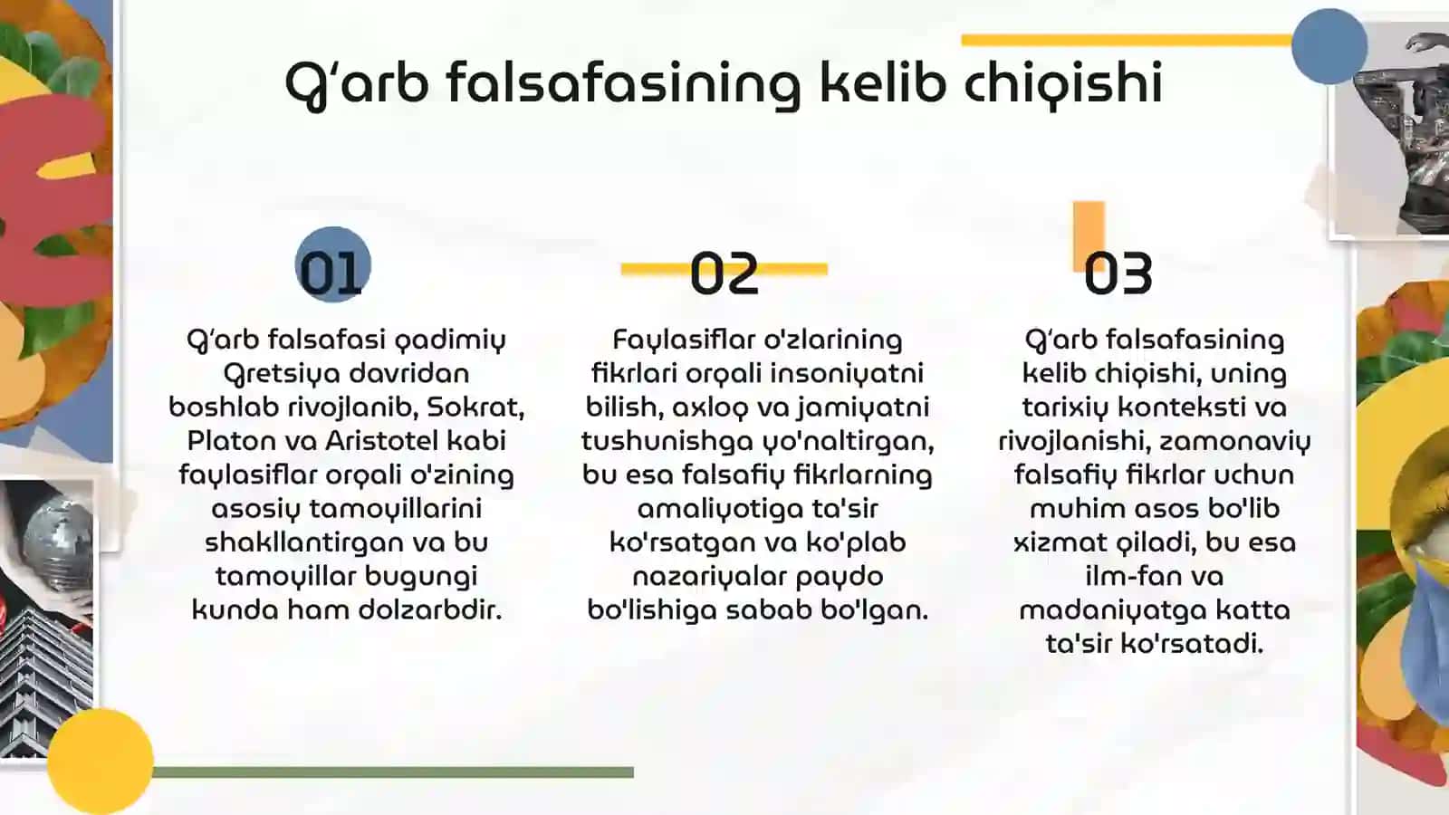Gʻarb falsafasi faylasiflarini gaplari: 10 ta misol 3