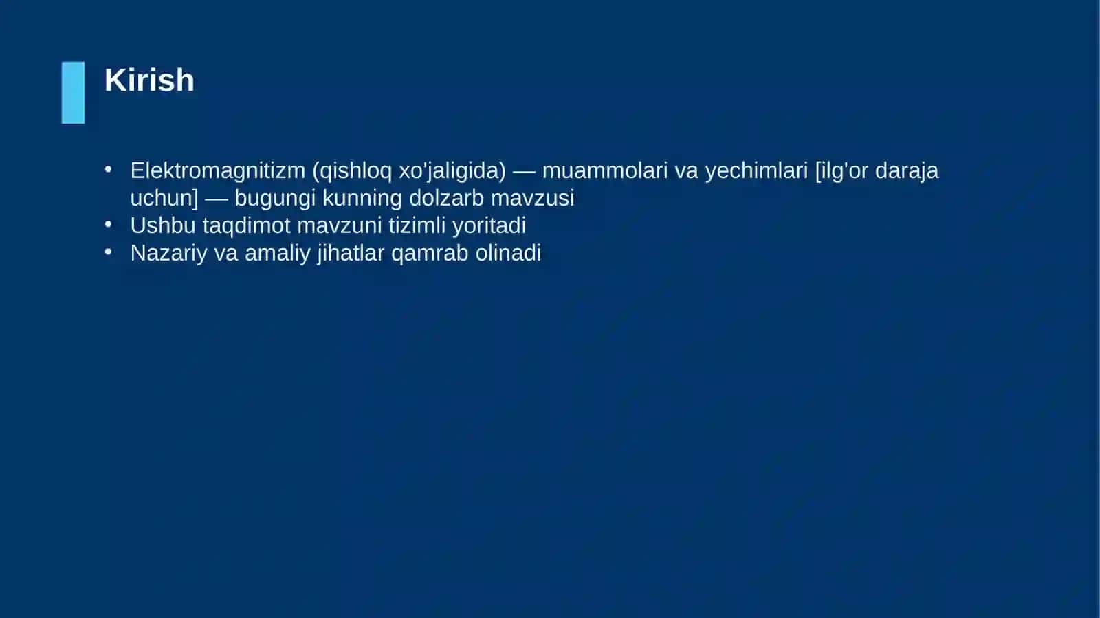 Elektromagnitizm (qishloq xo'jaligida) — muammolari va yechimlari [ilg'or daraja uchun] 3