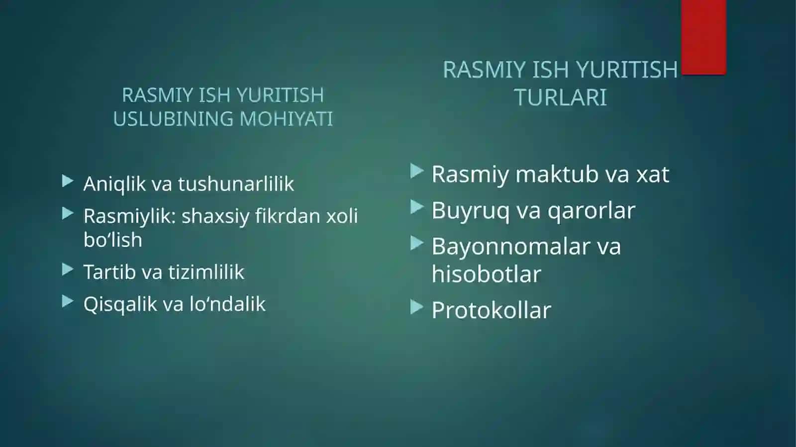 Rasmiy Ish Yuritish Uslubi 3