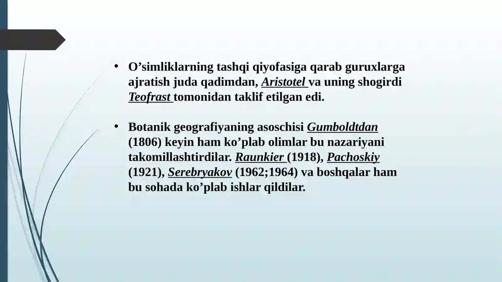 O’SIMLIKLARNING HAYOTIY SHAKLLARI BO’YICHA QARASHLAR VA TASNIFLAR 3