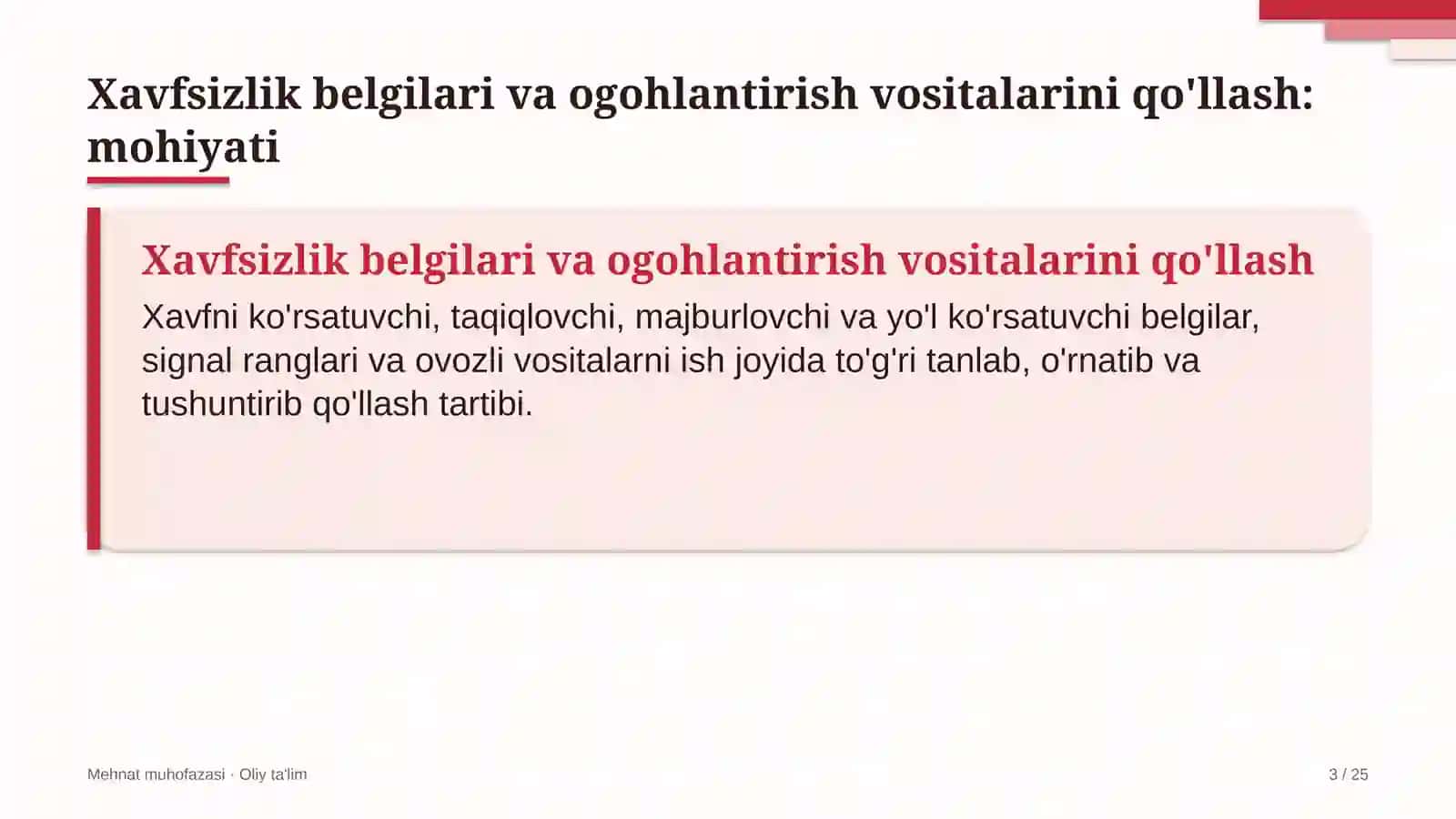 Korporativ axborot tizimlarida xavfsizlik belgilari va ogohlantirish vositalarini qo'llash 3