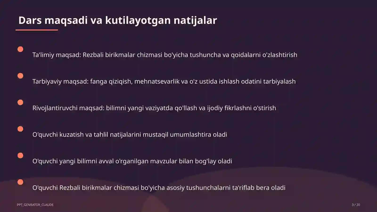 Rezbali birikmalar chizmasi (9-sinf) 3