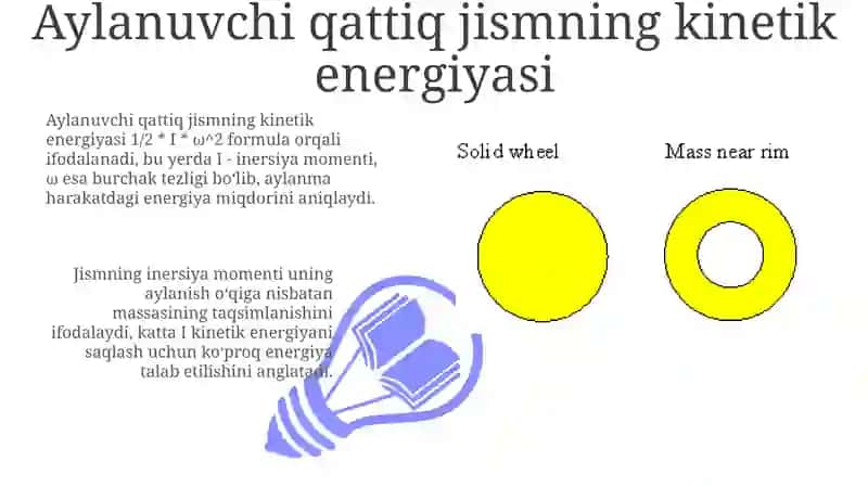 Aylanuvchi qattiq jismning kinetik energiyasi 3