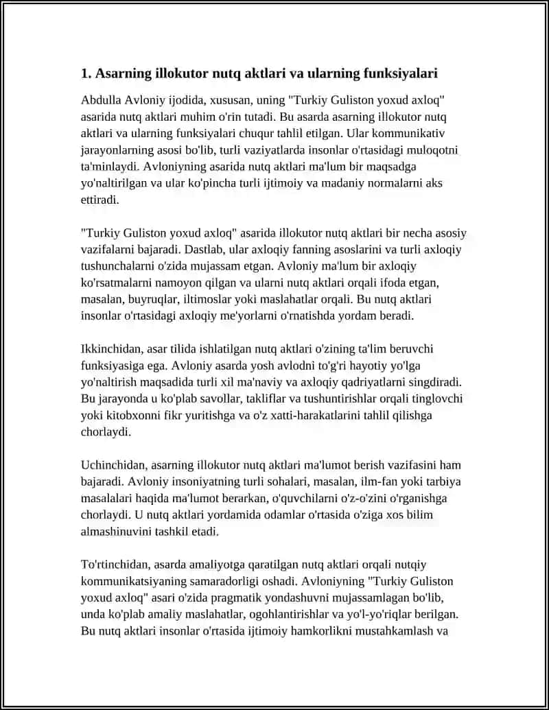 ABDULLA AVLONIYNING "TURKIY GULISTON YOXUD AXLOQ "ASAR TILIDA NUTQIY AKT TAHLILI 3