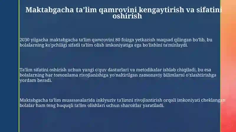 O'zb Res maktabgacha ta'lim tizimini 2030 yilgacha rivojlanish konsepsiyasi 3