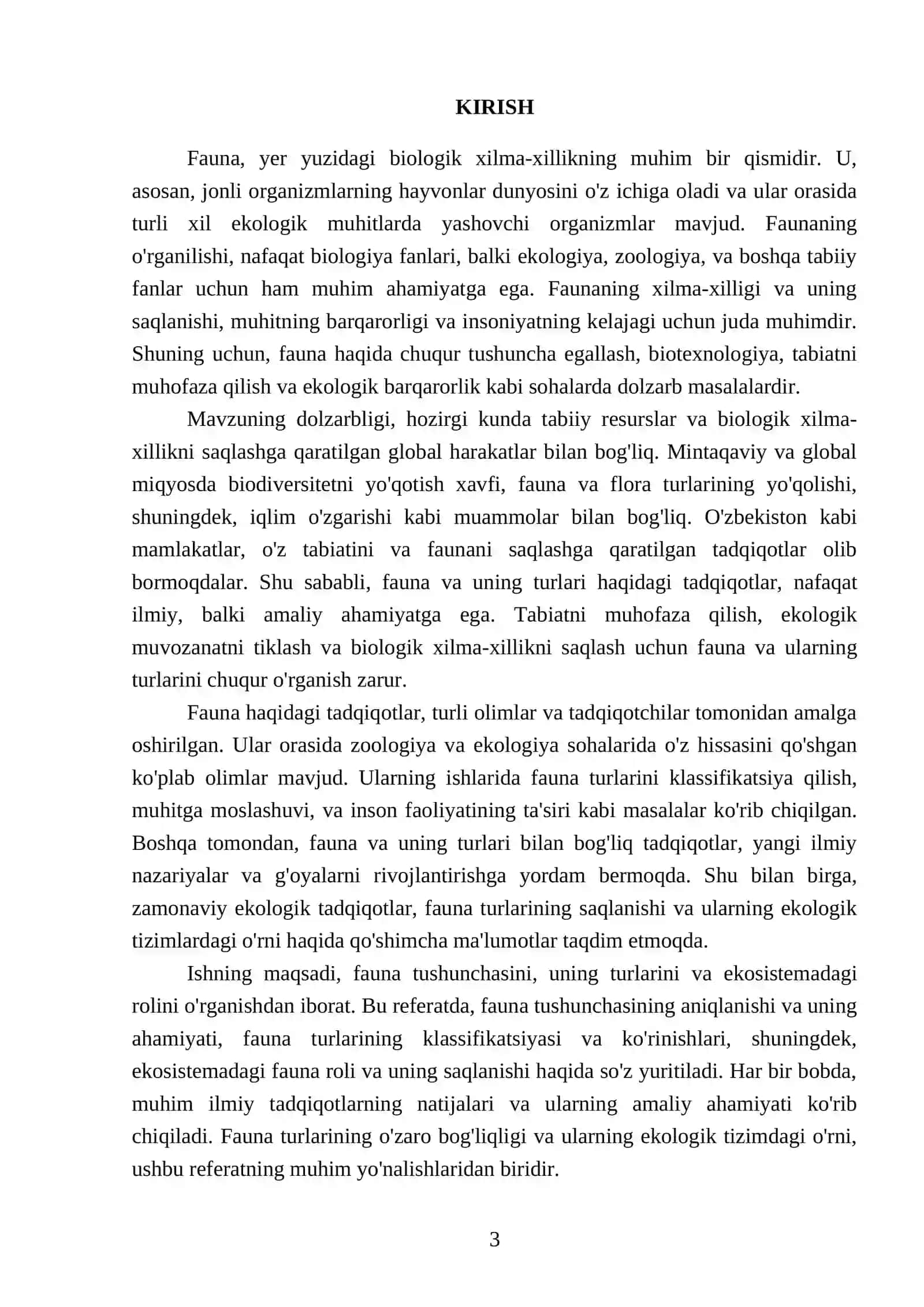 Fauna haqida tushuncha va uning turlari 3