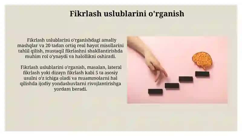 Mustaqil fikrlashning shakllantirish vositalari 3