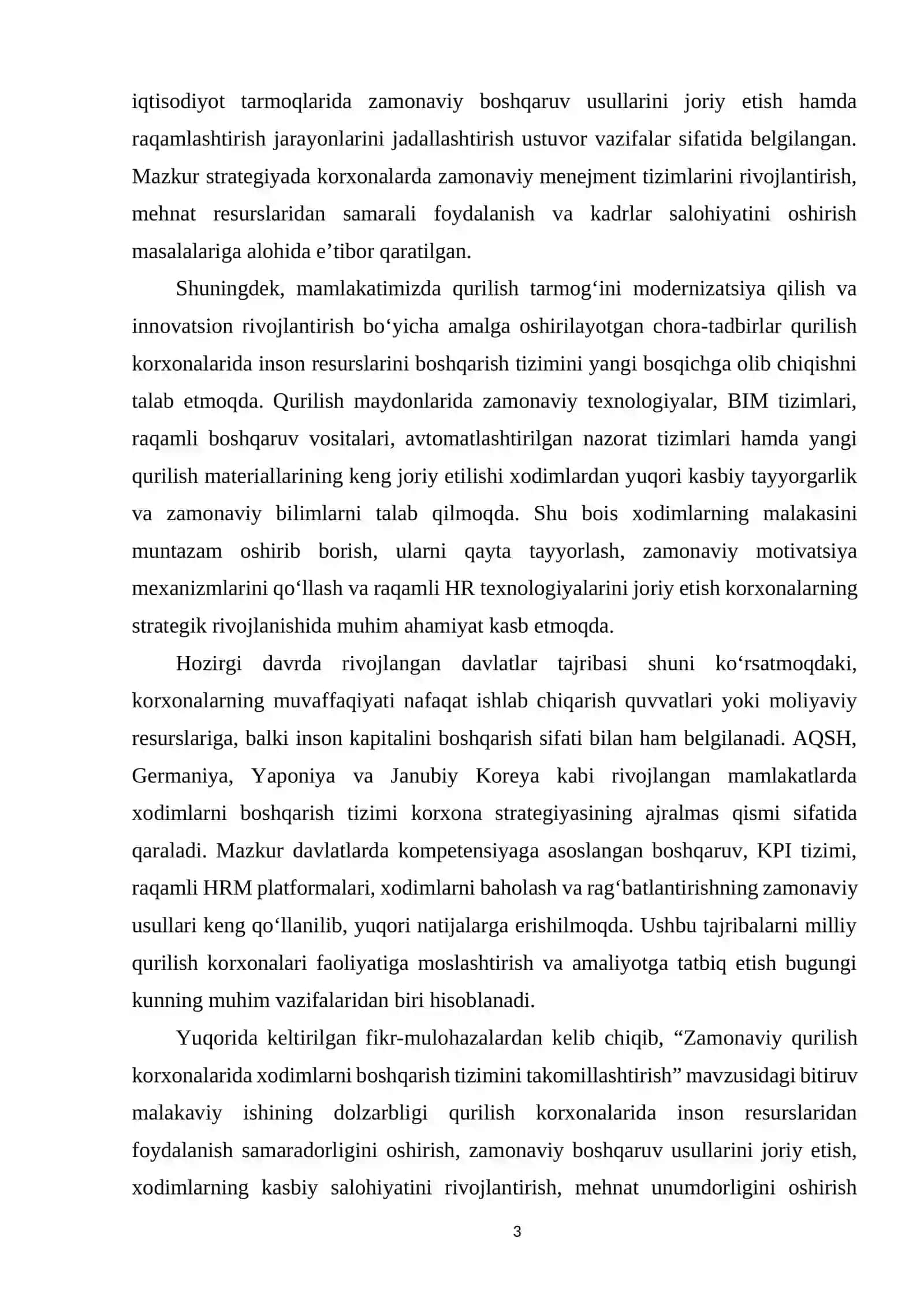 Zamonaviy qurilish korxonalarida xodimlarni boshqarish tizimini takomillashtirish 3