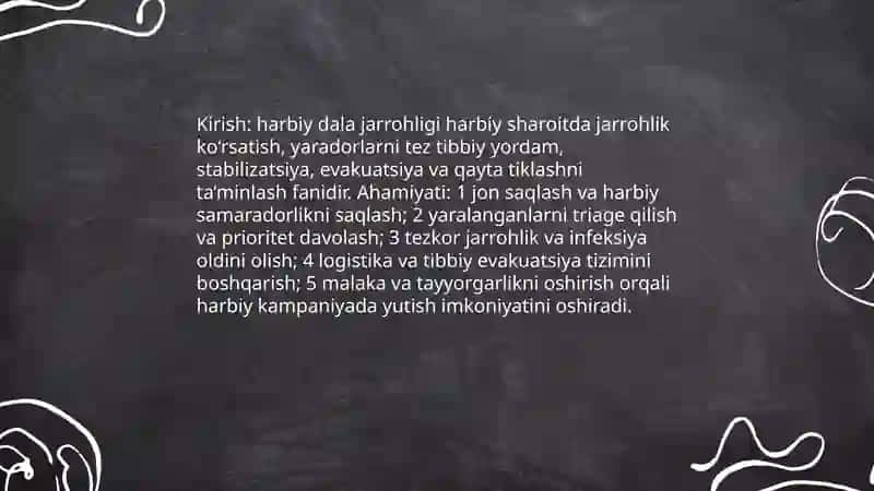 Harbiy dala jarrohligi 3