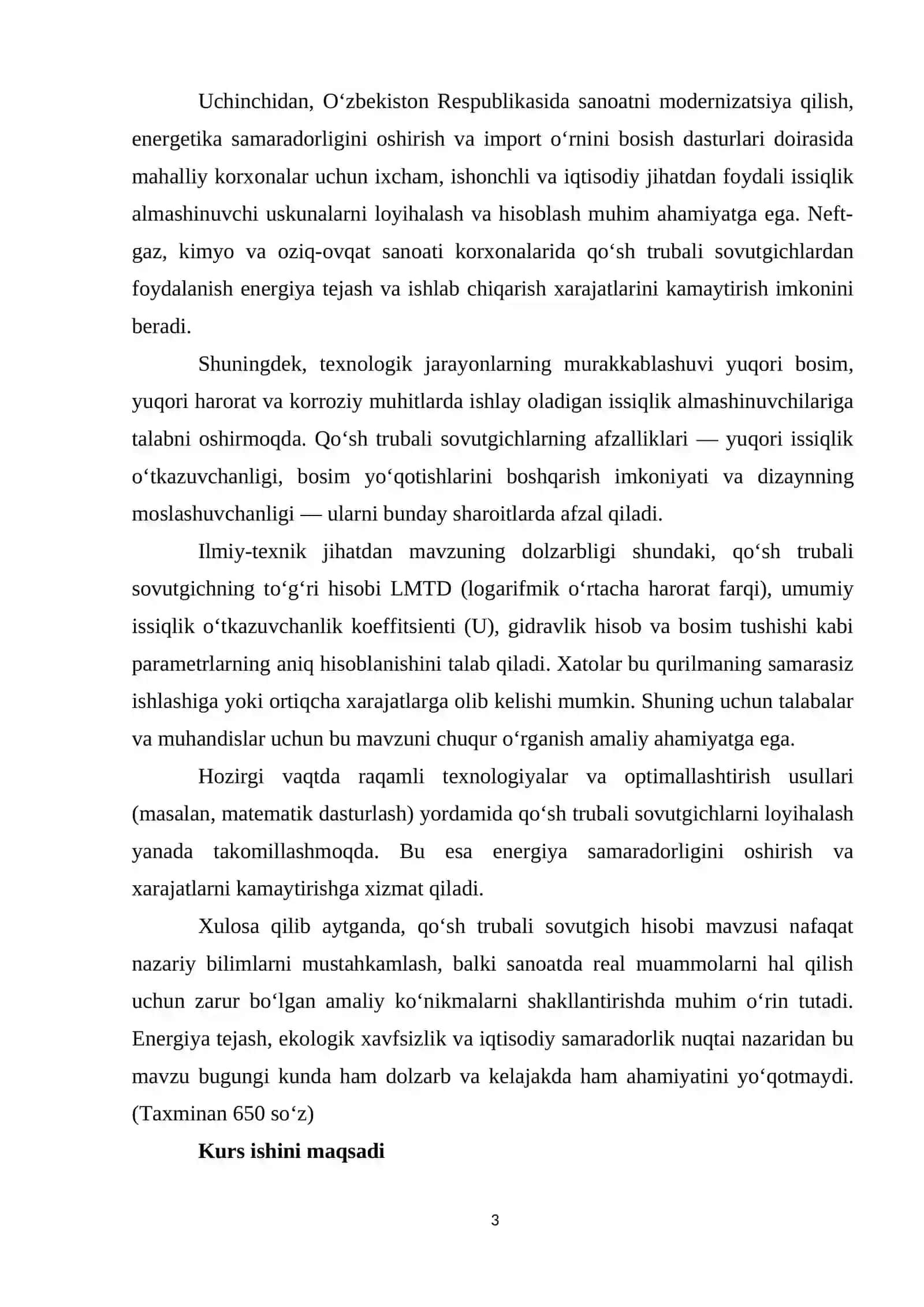Qo‘sh trubali sovutgich hisobi 3