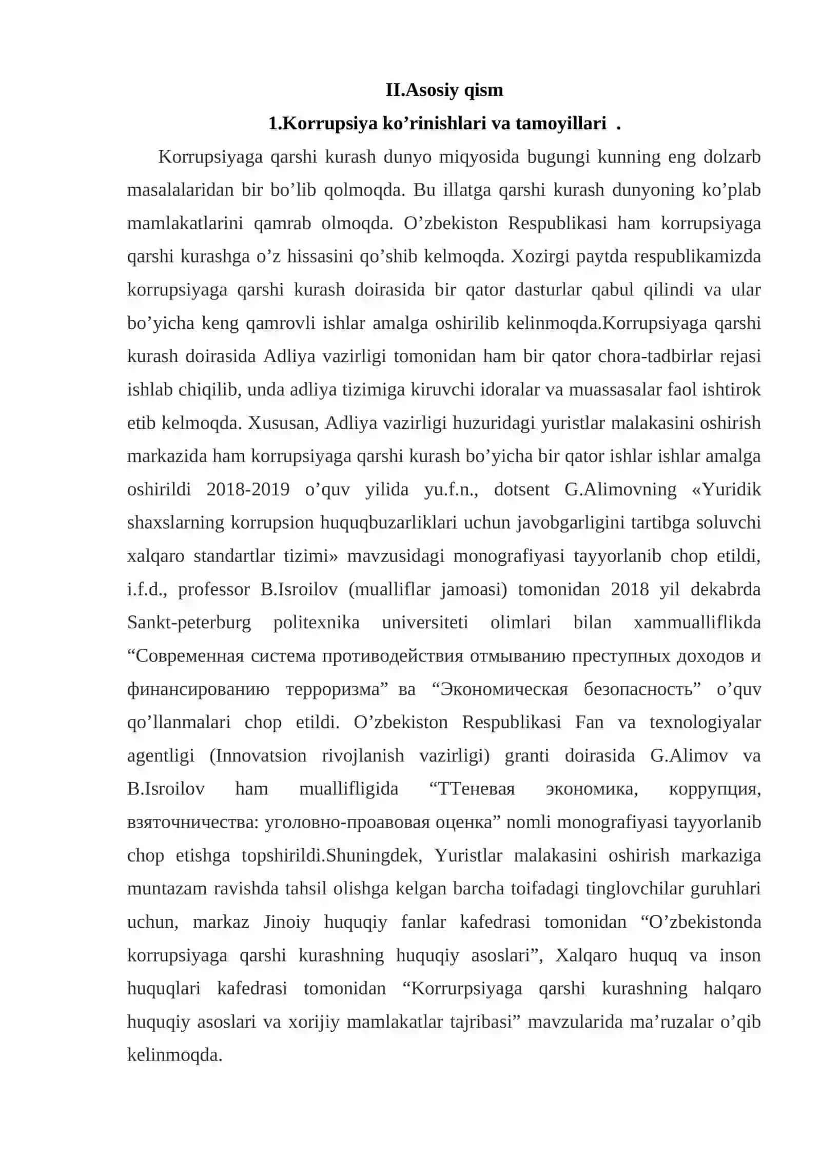 Korrupsiyaning tarixiy ildizlari va ularga tashqi kurash usullari 3