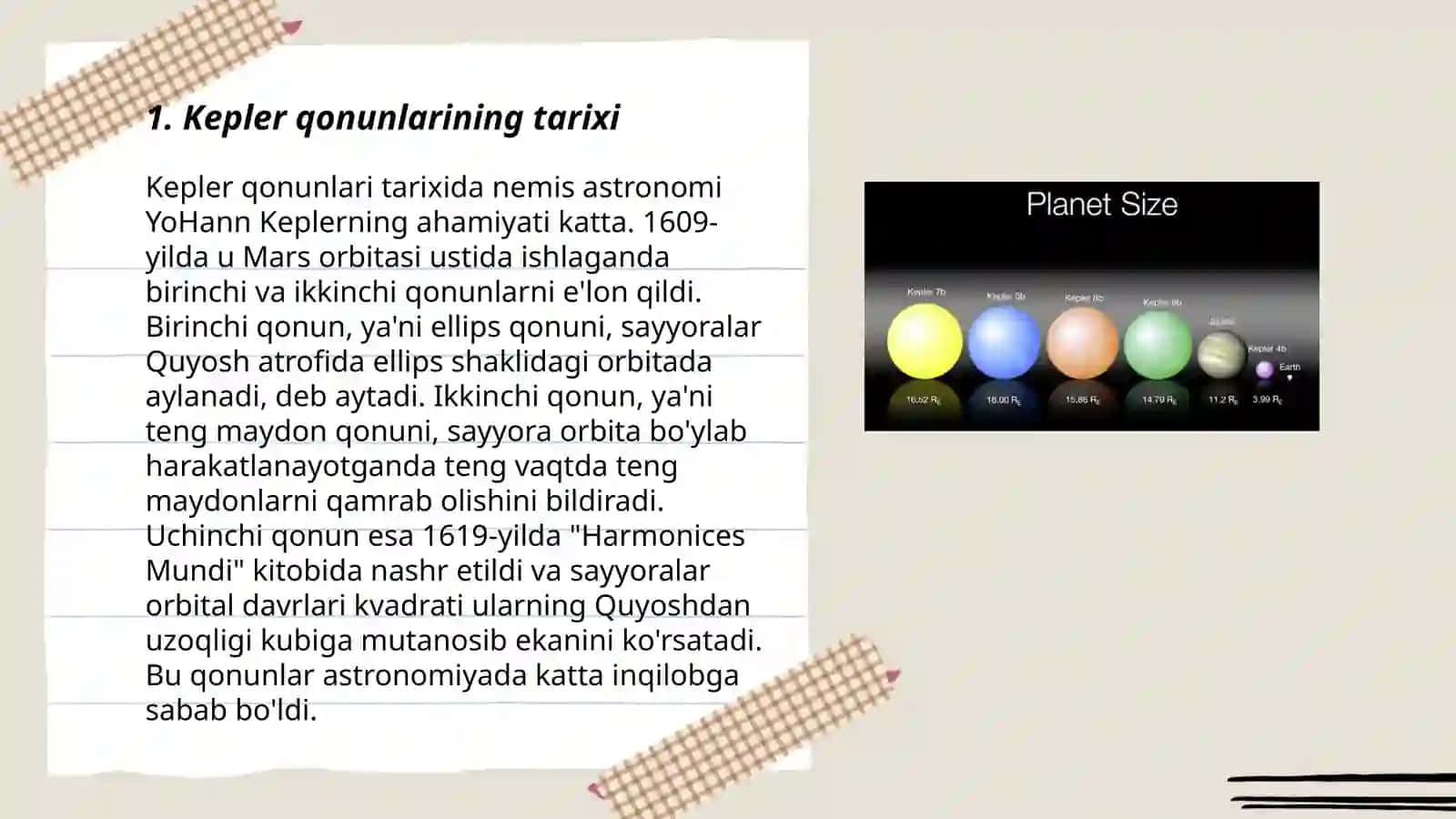 Kepler qonunlari 3