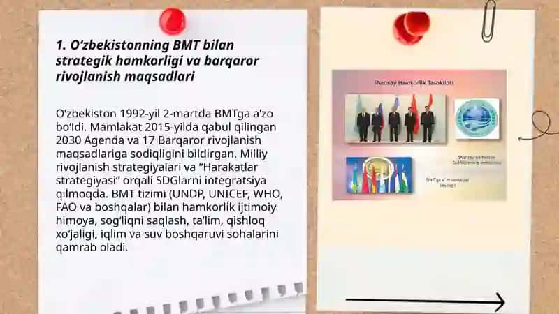 Oʻzbekistonning xalqaro tashkilotlar bilan hamkorlik aloqalari 3