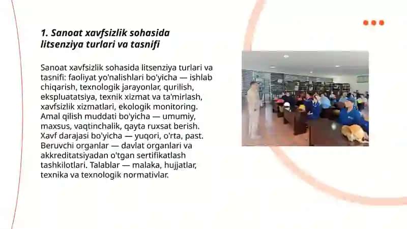 Sanoat xavfsizlik sohasida litsenziya turlari va tasnifi 3