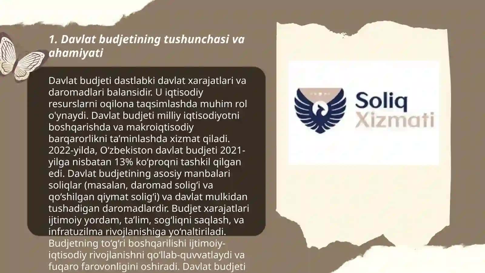 Davlat budjetida soliq tushumlari tahlili va ularning yiguvchanlik darajasi 3