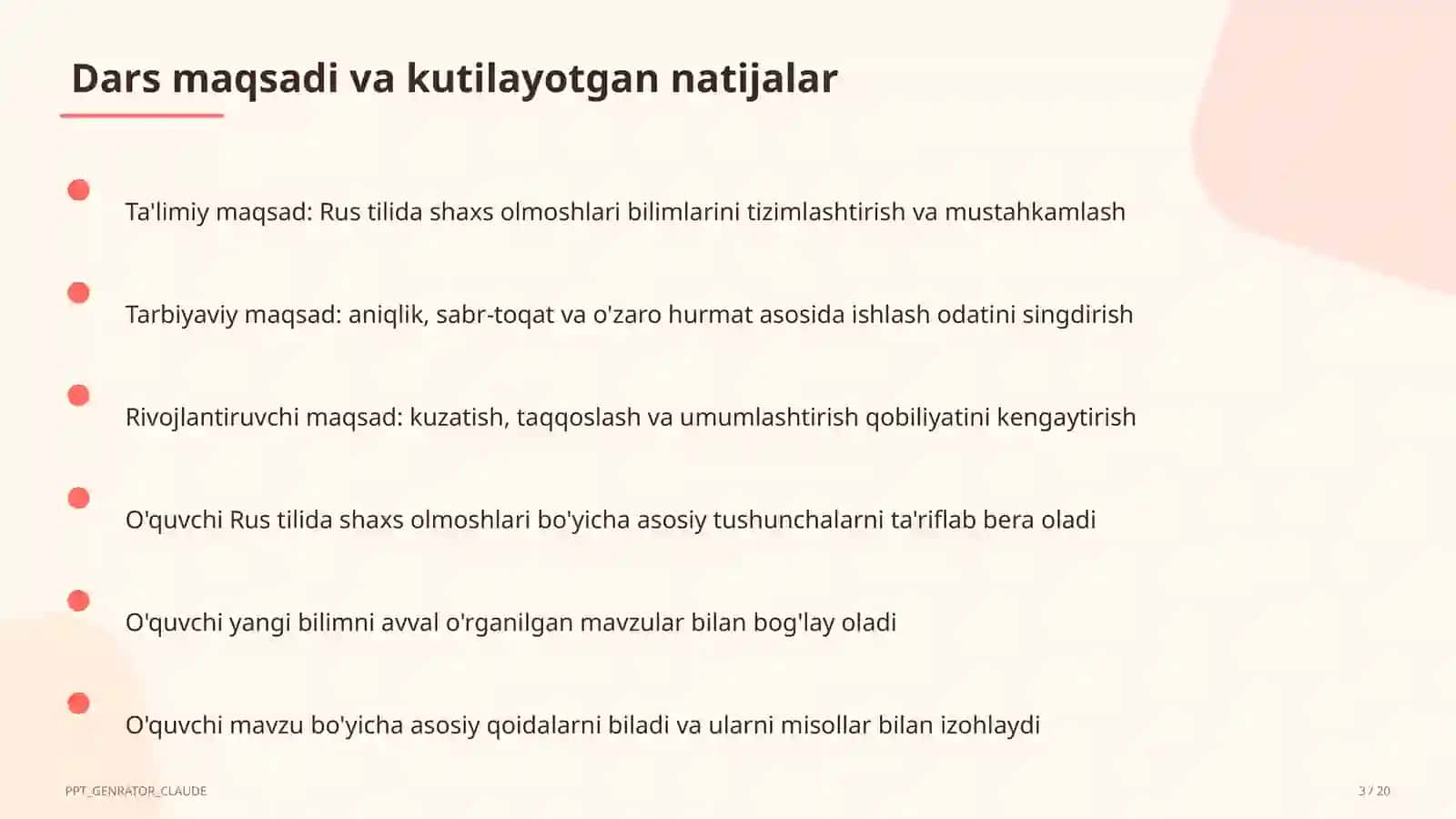 Rus tilida shaxs olmoshlari (5-sinf) 3