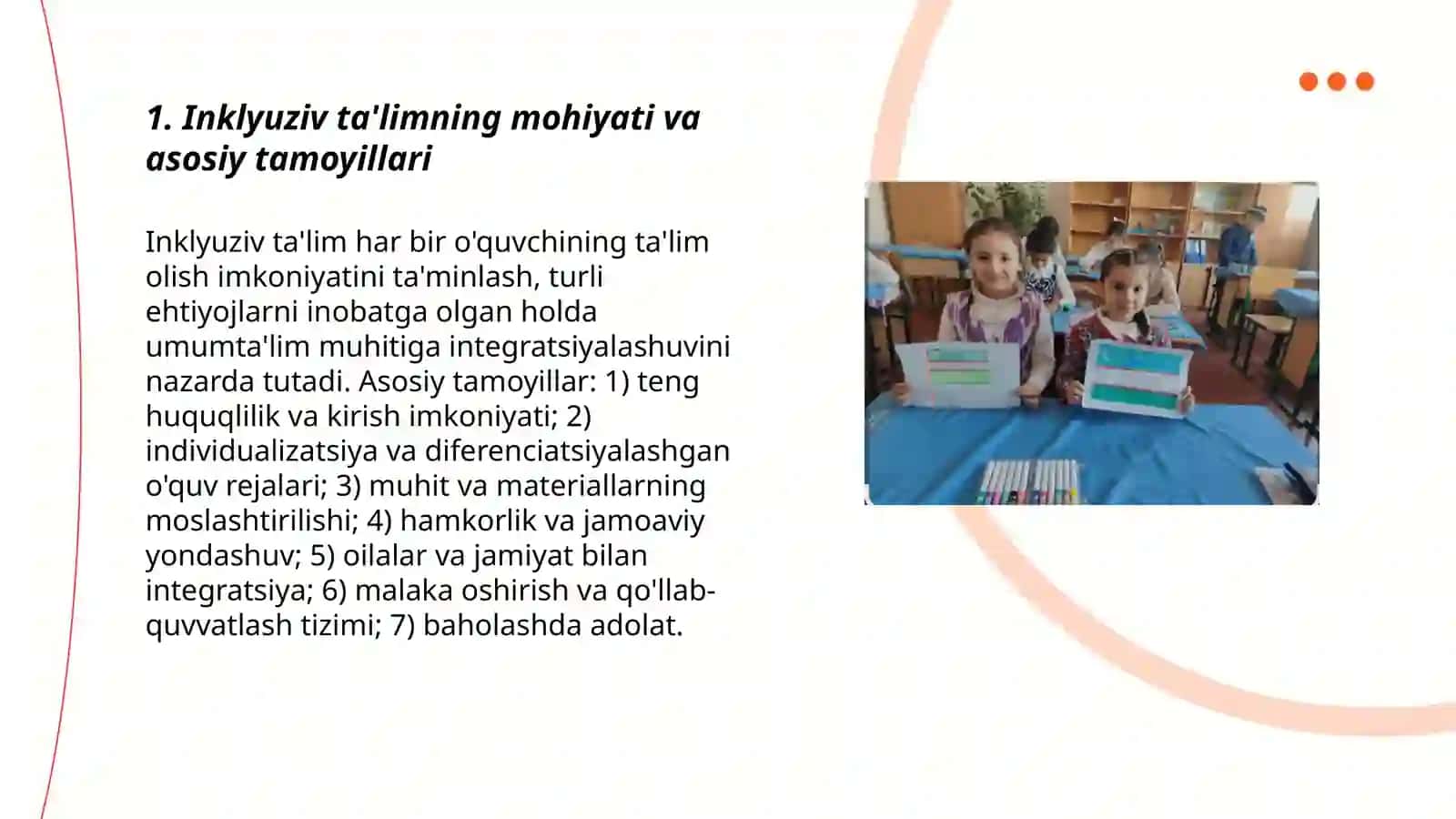 Inklyuziv taʼlimning mohiyati.Integratsion ta'lim va ijtimoiy reabilitatsiya 3