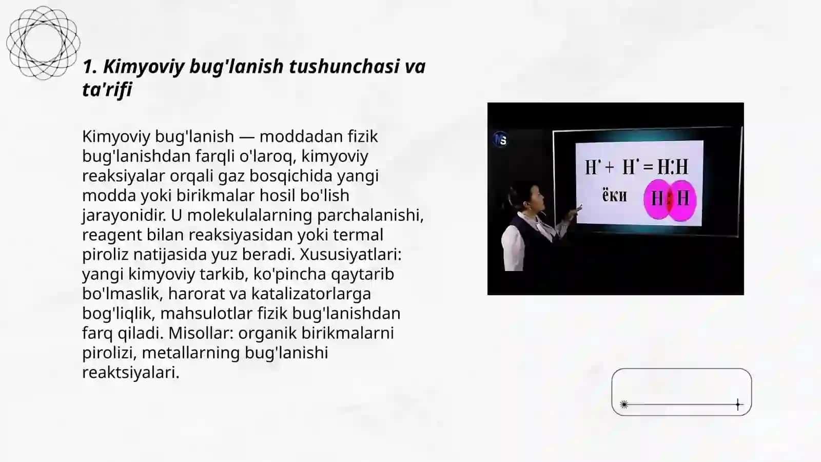 Kimyoviy Bug'lanish turlari 3