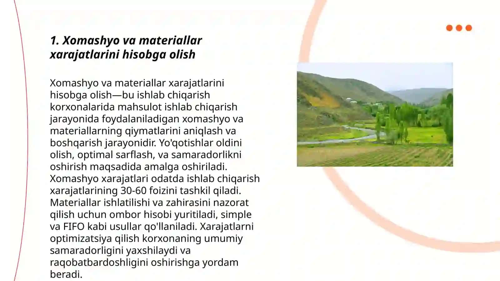 Qishloq xo'jaligida xarajatlarni hisobga olish va maxsulot tannarxini kalkulyatsiyalashni tekshirish 3