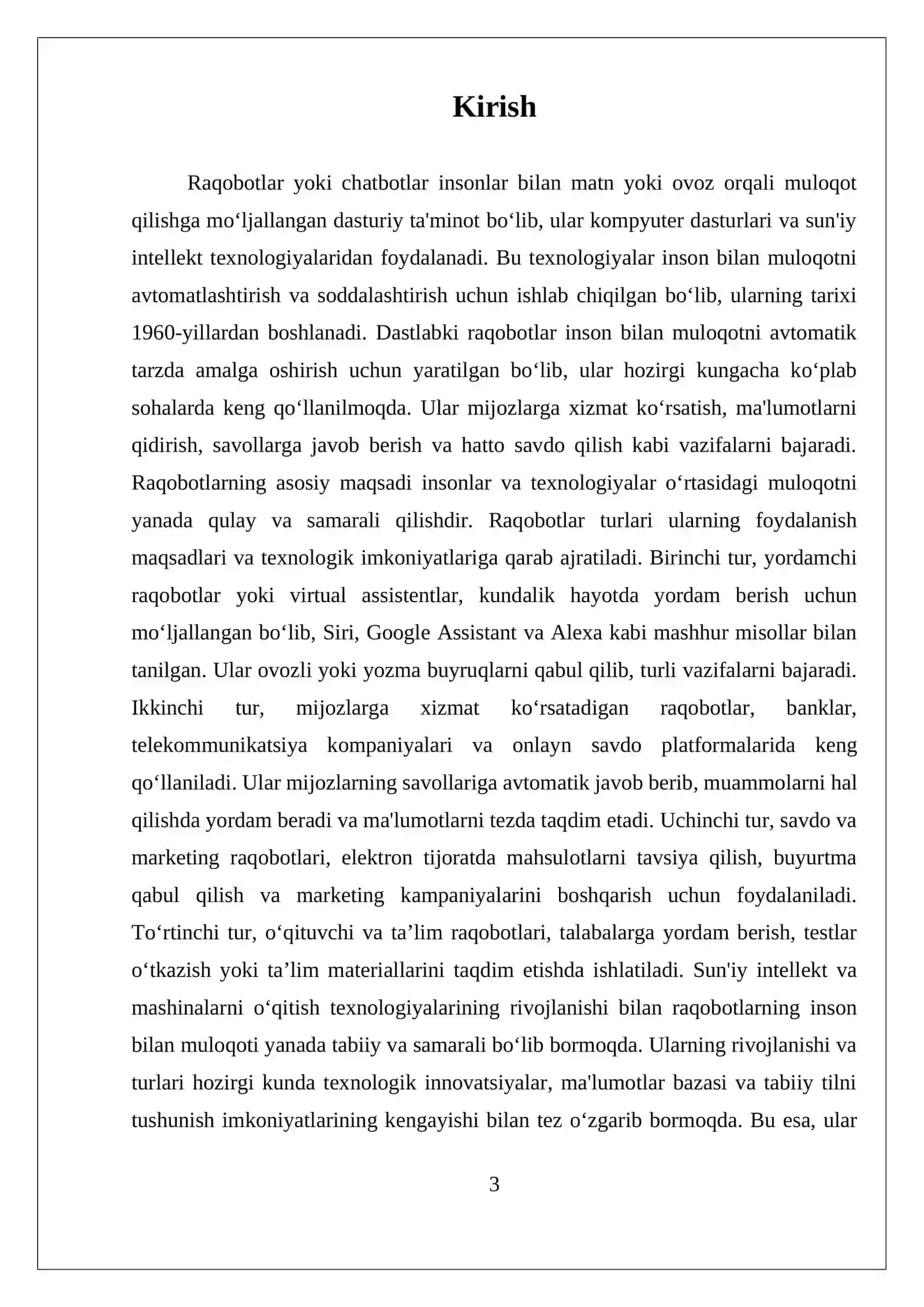 RAQOBOT VA UNING TURLARI 3
