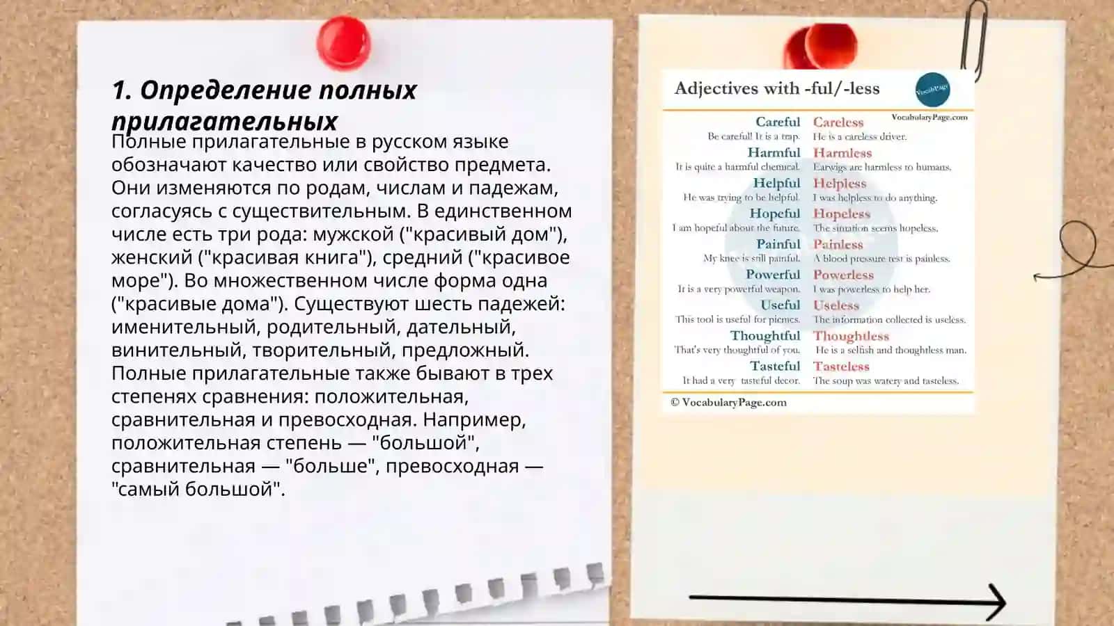 Полные и краткие прилагателные 3