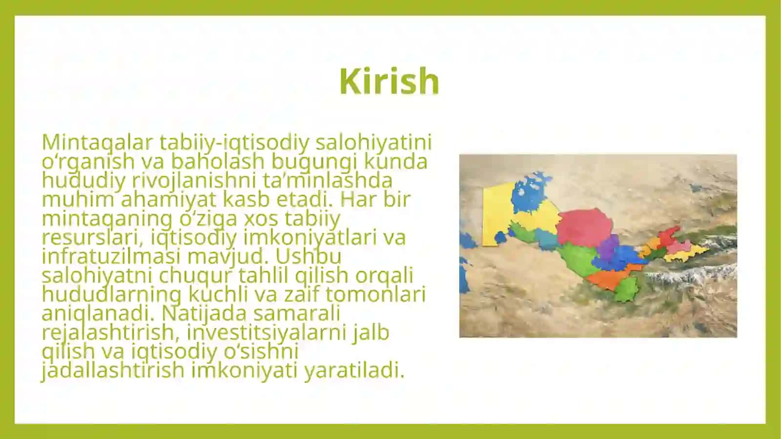 Mintaqalartabiiy-iqtisodiysalohiyatinio'rganishvabaholash 3