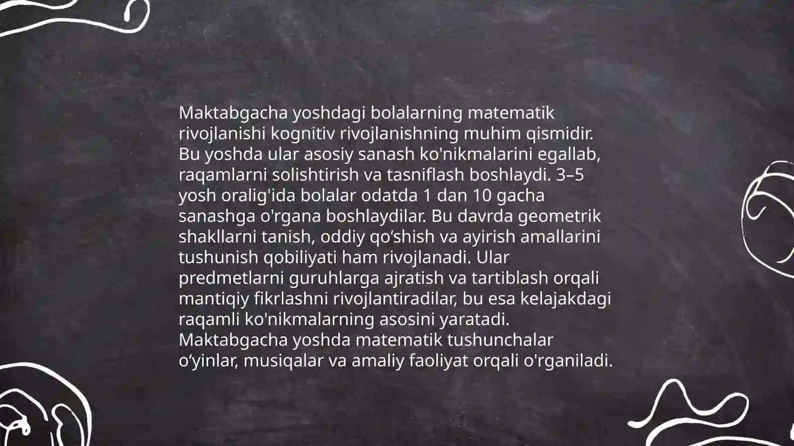 Maktabgacha yoahdagi bolalarni matematik rivojlanishini nazariy asoslari 3
