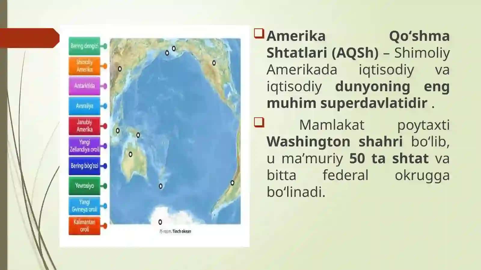AQSH haqida faktlar taqdimoti 3