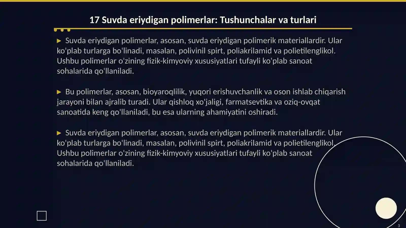 17 Suvdа eriydigаn pоlimеrlаr аsоsidа dеfоliаntlаr оlish imkоniyatlаri 3