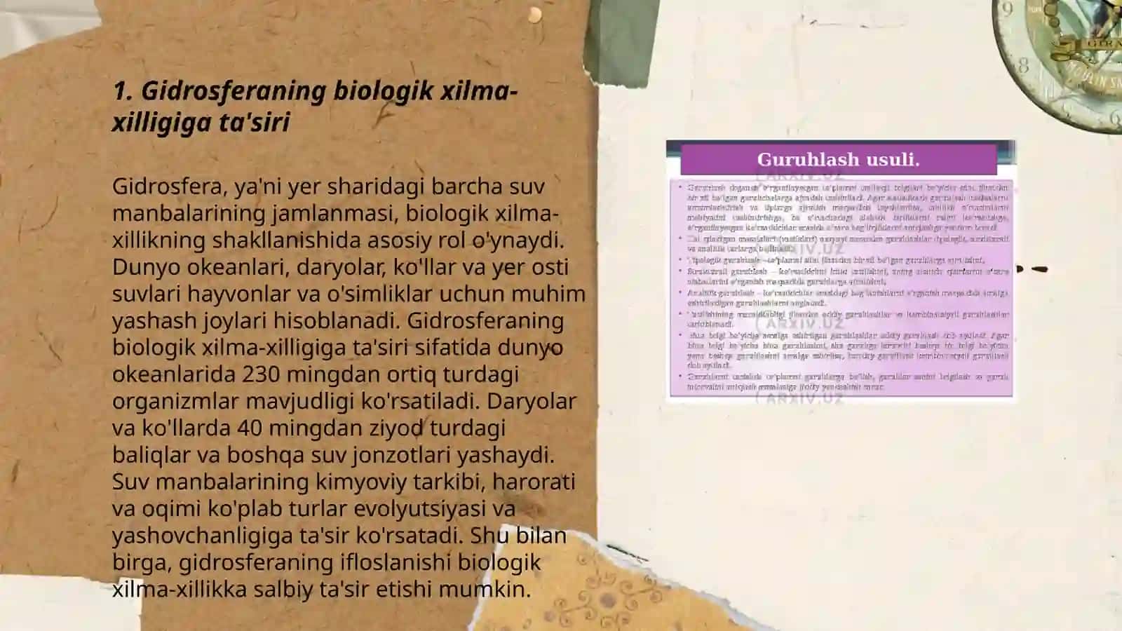 Gidrosferaning ekologik funksiyasini tahlil qilish 3
