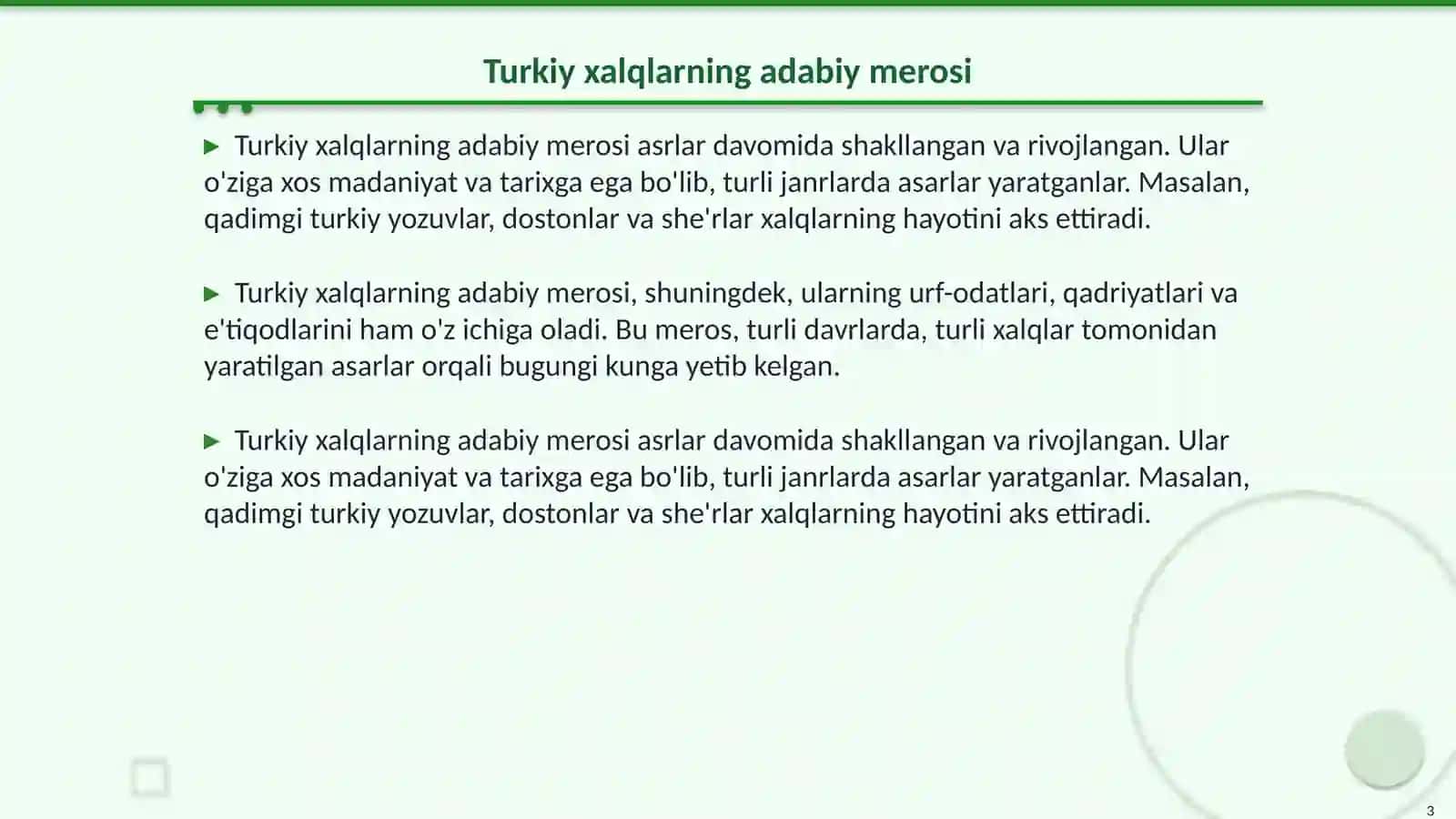 Turkiy xalqlarning adabiy merosi 3
