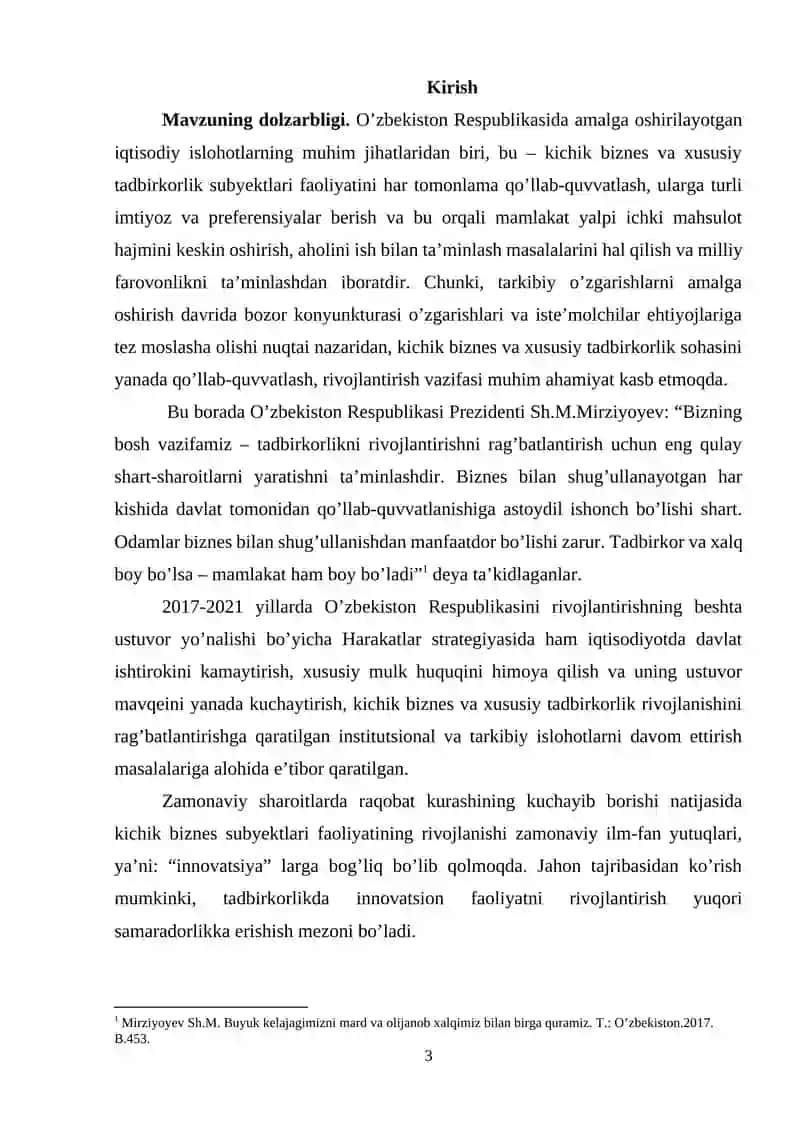 O'zbekistonda Kichik Biznes va Xususiy Tadbirkorlik 3