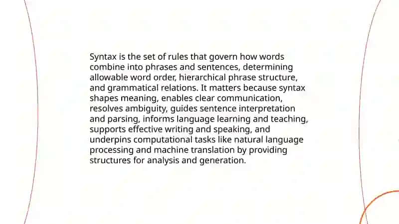 Making an explaining video and on the topic Syntax 3