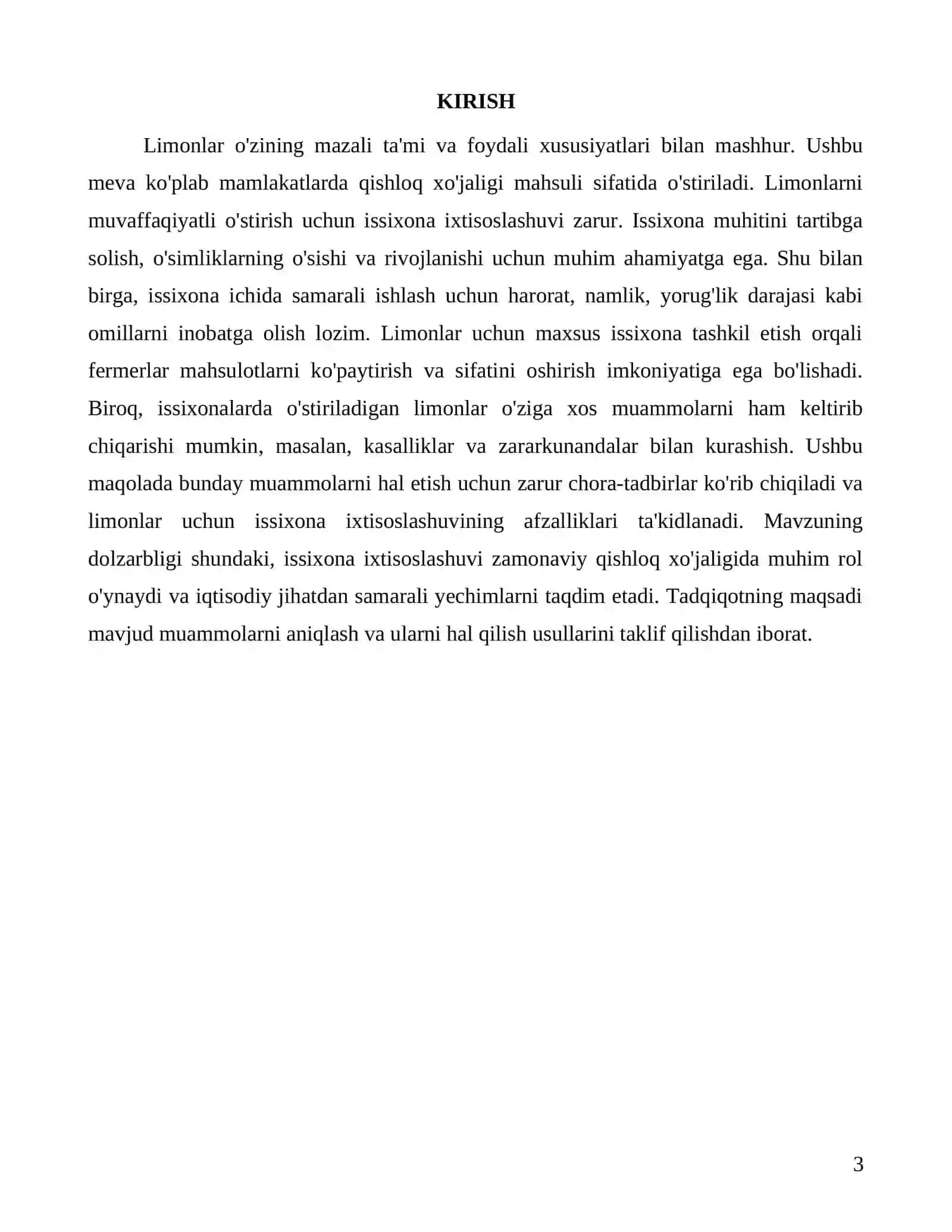 Limonarya uchun issixona ixtisoslashuvi va uning ahamiyati 3
