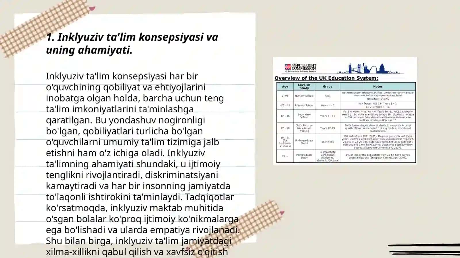 Inklyuziv ta'lim muassasalari va oʻqituvchilarning faoliyati 3