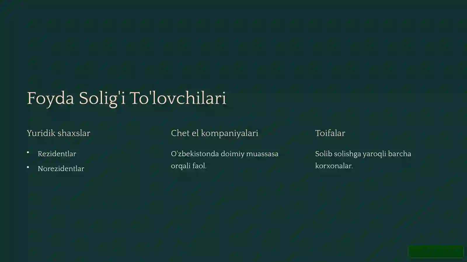Foyda Solig'i 3